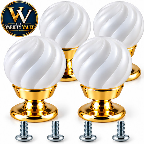 White glass swirl - white, cabinet