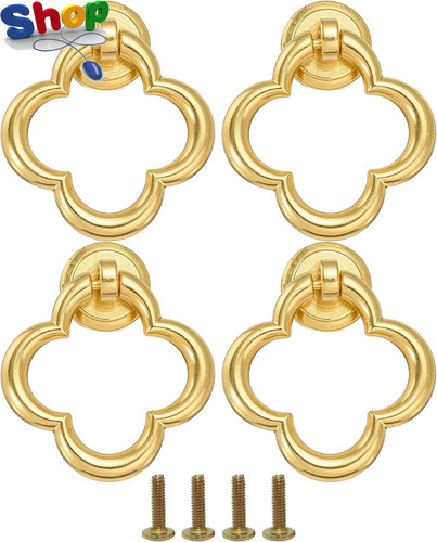 4pcs vintage brushed brass - 4pcs,