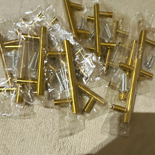Gold brushed metal bar - gold,