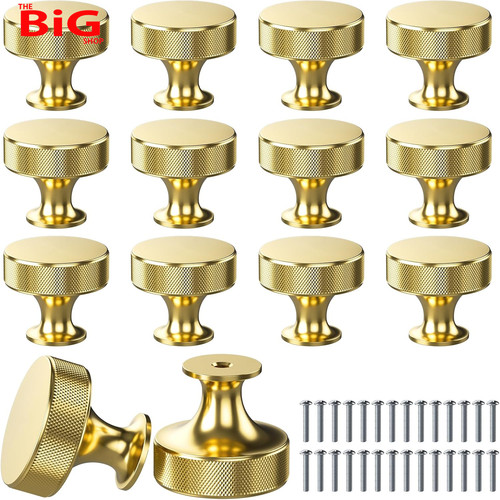 Pack gold cabinet knobs - 14,