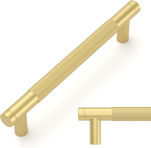 Brushed gold cabinet handles - cabinet,
