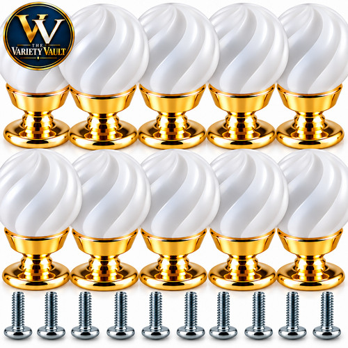 White glass swirl - white, cabinet