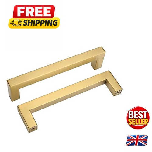Modern brass cabinet handles - brass,