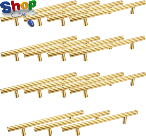 Pack gold cabinet handles - 15,