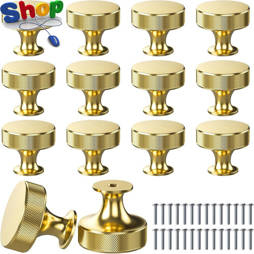 Pack gold cabinet - gold, knobs